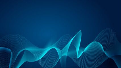 Modern presentation background with blue flow lines