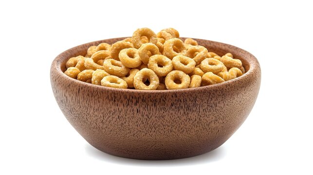 cereal cheerios bowl isolated on white