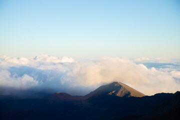 clouds over the mountains