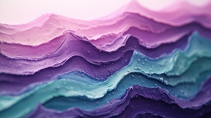 Obraz premium Abstract layered mountains, vibrant colors, textured landscape