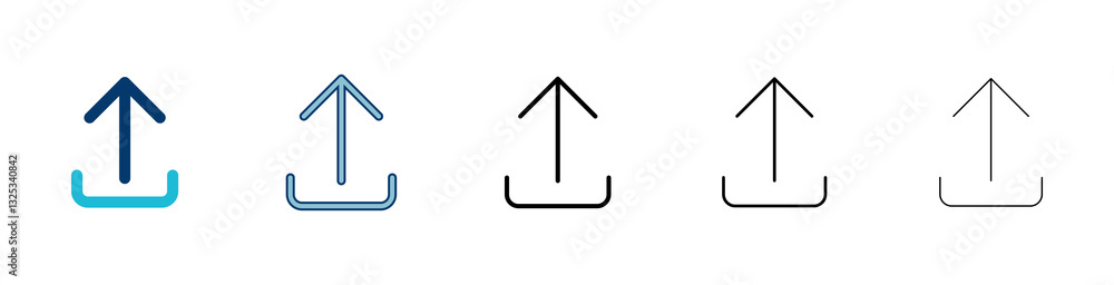 Poster upload icon vector isolated on white background. upload sign icon. upload button. load symbol.