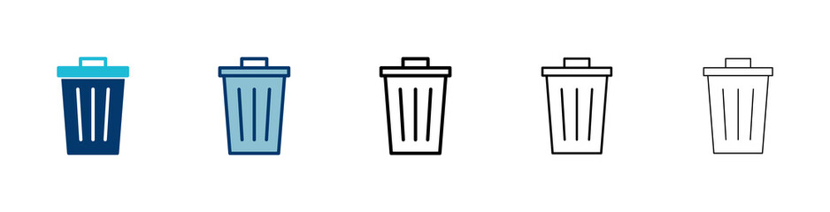 Trash icon vector isolated on white background. trash can icon. Delete icon vector