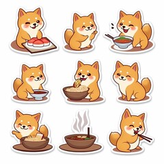 Obraz premium A cute vector illustration of a corgi holding a vintage camera, standing upright with a happy expression 001