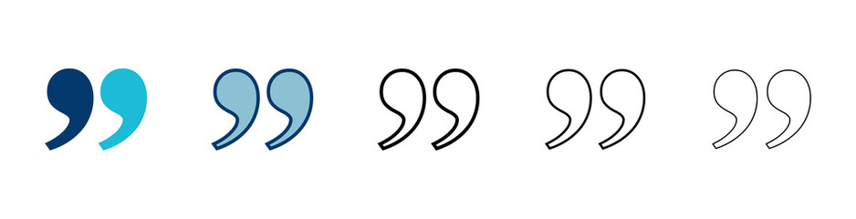 Quote icon vector isolated on white background. Quote sign icon. Quotation mark symbol.