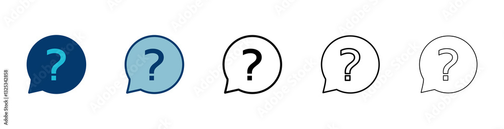 Poster question icon vector isolated on white background. question mark sign. help icon. faq