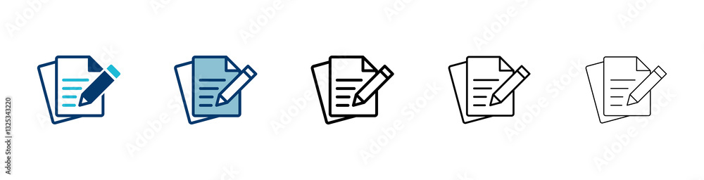 Poster note icon vector isolated on white background. taking note icon vector. edit line icon. document wri