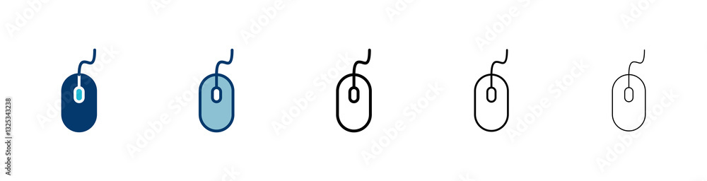 Aufkleber computer mouse icon vector isolated on white background. computer mouse vector icon