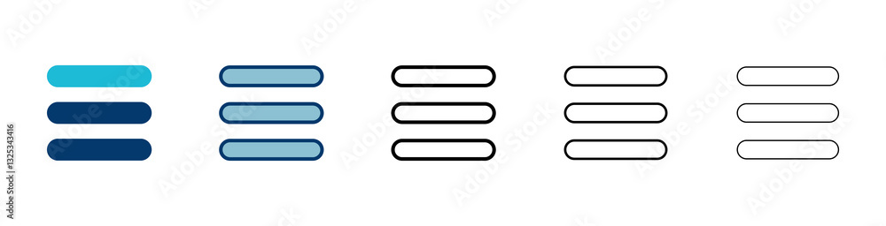 Poster menu icon vector isolated on white background. web menu icon