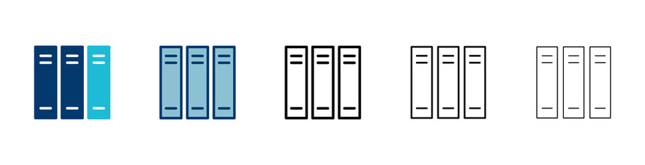 Library icon vector isolated on white background. Book icon vector