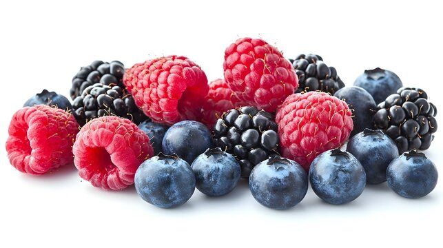 wild berries mix raspberry blueberries