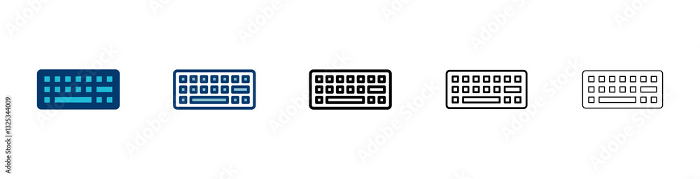 Fototapete keyboard icon vector isolated on white background. keyboard vector symbol