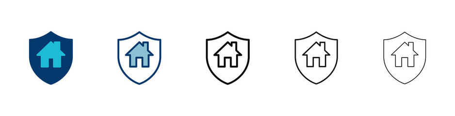 Home insurance icon vector isolated on white background. home protection icon