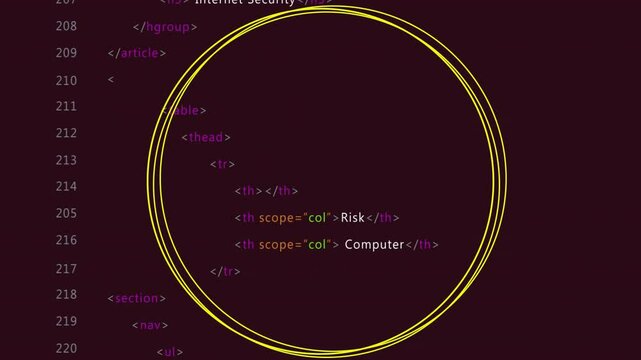 Yellow circle overlay animation on dark background using HTML and CSS