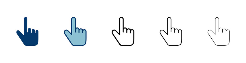 Obraz premium Hand click icon vector isolated on white background. pointer icon vector. hand cursor icon vector