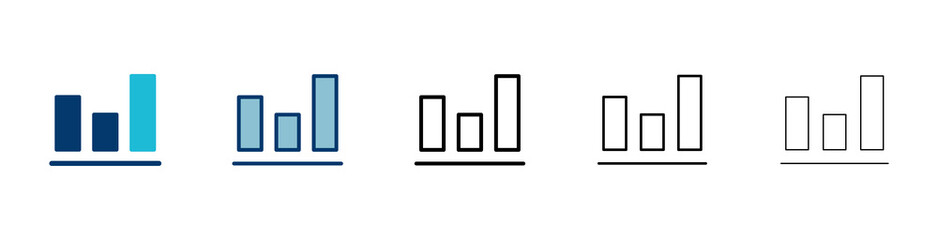 Growing graph Icon vector isolated on white background. Chart icon. Graph vector