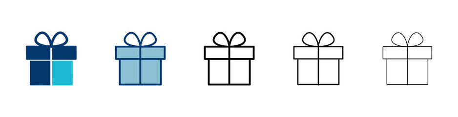 Gift icon vector isolated on white background. gift vector icon.  birthday gift