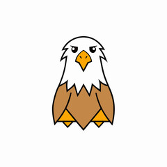 eagle cartoon isolated on white