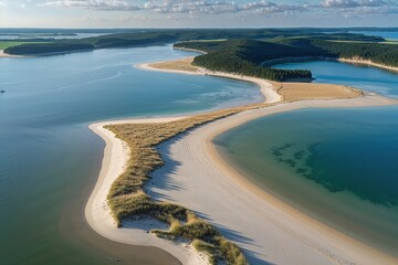 Scenic Beauty of Sandy Dunes and Clear Waters on Sylt Island Schleswig-Holstein
