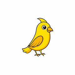 yellow canary bird on a branch