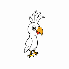 vector illustration of a cockatoo bird