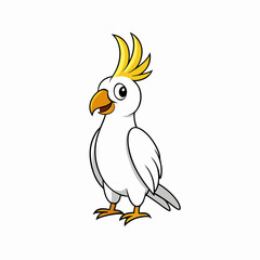 vector illustration of a cockatoo bird