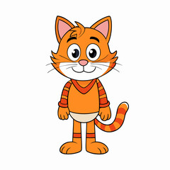 marmalade cat on white