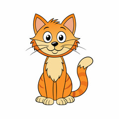 marmalade cat on white