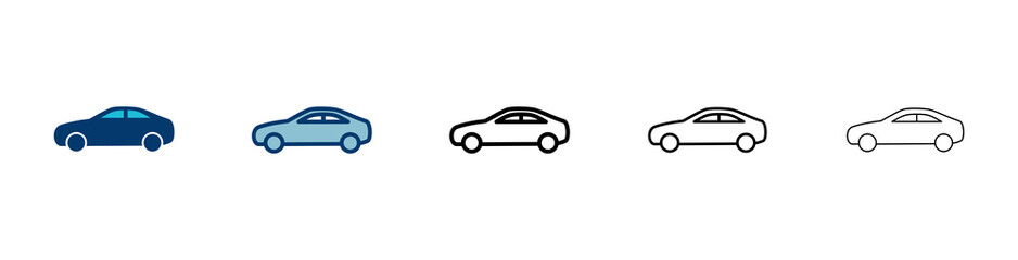 Fototapeta premium Car icon vector isolated on white background. Car icon vector.