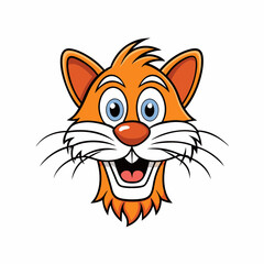 whiskers cat on white