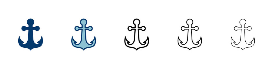 Anchor icon vector isolated on white background.Anchor symbol logo. Anchor marine icon.