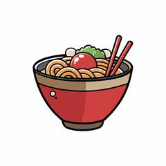 ramen food on white