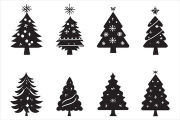 Obraz premium Christmas Tree Vector Collection 