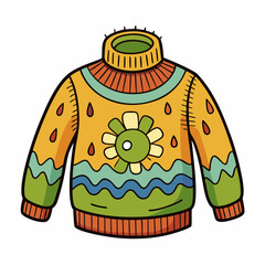 vector illustration of a sweater