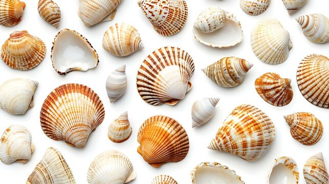 shell surface texture pattern isolated white