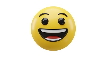 Fototapeta premium Laugh Smile Emoji Funny LOL Cartoon Face Comment Reaction