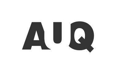 AUQ logo design. Initial letter A U Q bold font style for tech startups, consulting, corporate branding. Creative company name, headlines typography identity, trendy logotype.