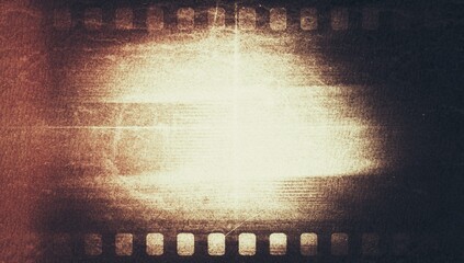 Fototapeta premium Retro old film texture with scratches dust, noise and light leaks. Realistic overlay film texture in black-white, dust and grain. Distressed retro movie or photo negative effect of cinema nostalgia