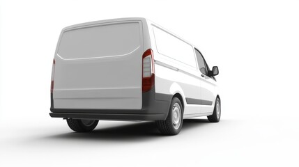 Delivery van on white background for transport and logistics