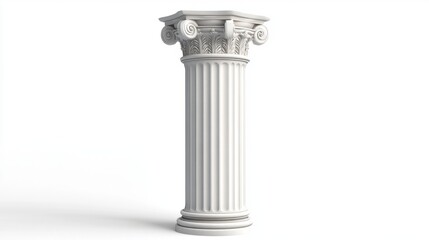 Obraz premium Elegant classical greek ionic column architecture design for historical interiors
