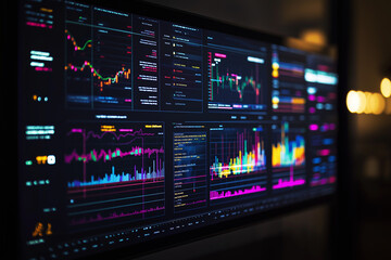 Fototapeta premium テクノロジー, データ, デジタル, ビジネス, 光, ストック, コンピュータ, マーケット, デザイン, エレクトロニクス, ウェブ, ミュージック, 暗号化された, スクリーン, 表示, インターネット, 壁紙, 情報, 光, 財務, 2進法, やりとり, ラジオ, ビデオ, 音, スタジオ, アブストラクト, ボード, 青, テレビ, 未来, 科学技術, モーション, led, 16進数,