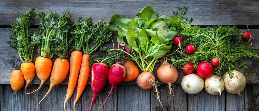 Professional Spread of Freshly Picked Garden Vegetables for Culinary Use