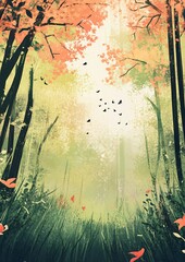 Professional Outdoors Nature Illustration Picture for Creative Projects
