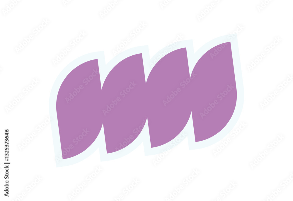 Wall mural brutalist abstract shape element sticker. modern flat symbol with bold form and unique element. geom
