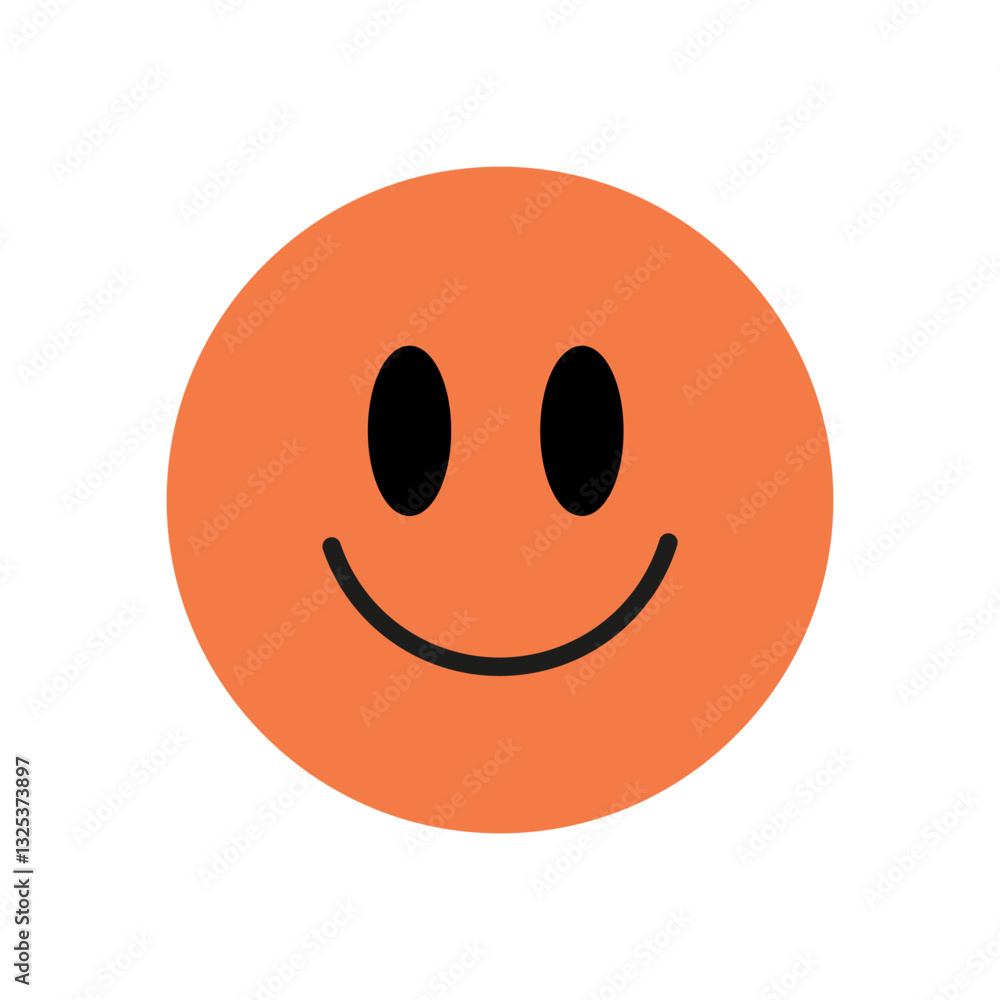 Wall mural smile icon in modern style. simple face symbol with a round shape. abstract element of flat design, 