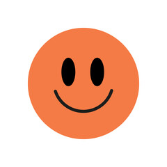 Fototapeta premium Smile icon in modern style. Simple face symbol with a round shape. Abstract element of flat design, modern aesthetic, potential for fun applications and graphic projects.