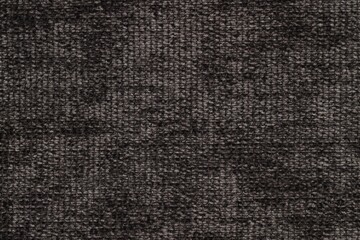 Texture of black woven fabric as background, top view