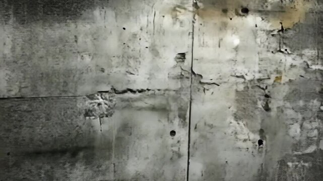Weathered concrete walls transition from rustic texture to smooth surface