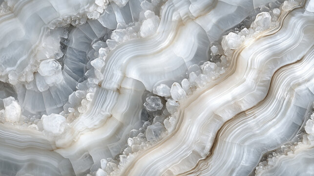Delicate wave patterns in quartzite create mesmerizing and serene visual experience with gentle lines and organic forms, evokes sense of peace