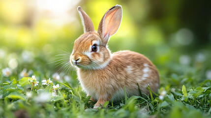 Fototapeta premium rabbit wallpaper blurred background