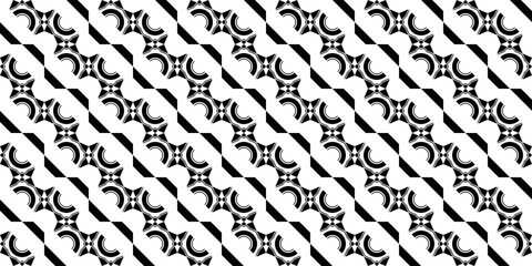 Seamless Transparent Monochrome Art Deco Style Geometric Pattern Wallpaper